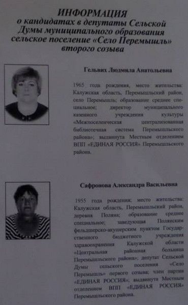 Данные о кандидатах, подготовленные ТИК